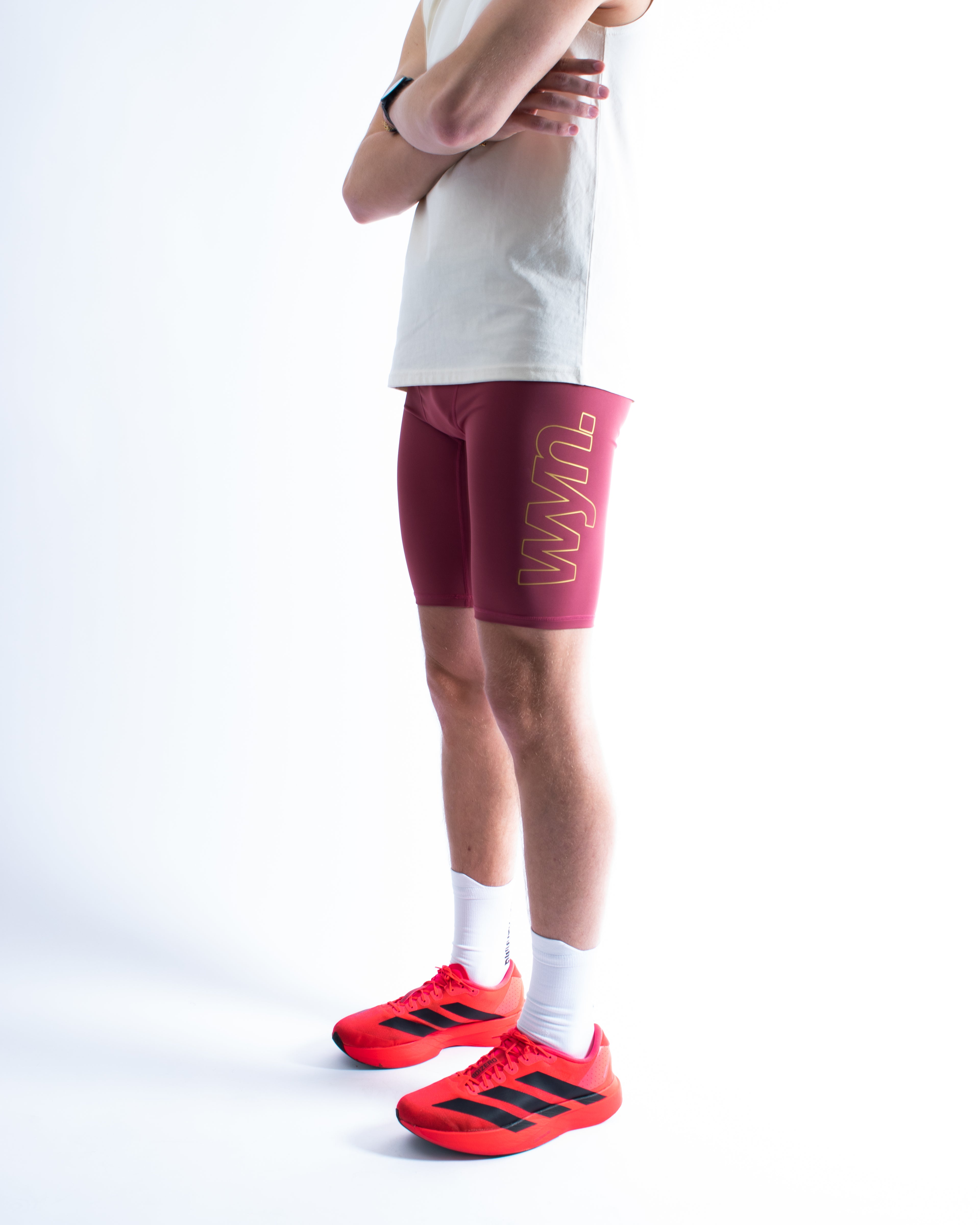 4 POCKET HALF TIGHTS (MAROON)