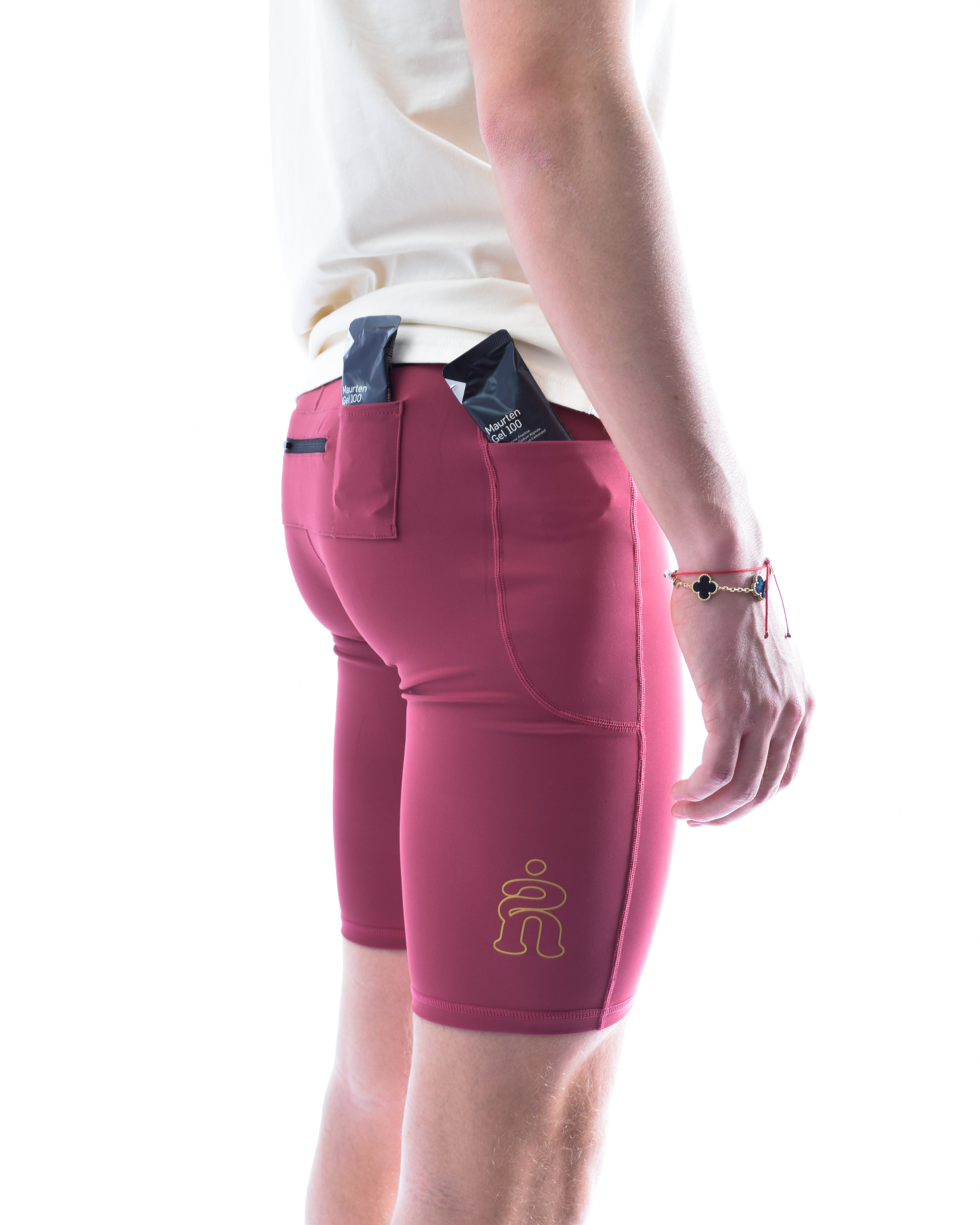 4 POCKET HALF TIGHTS (MAROON)